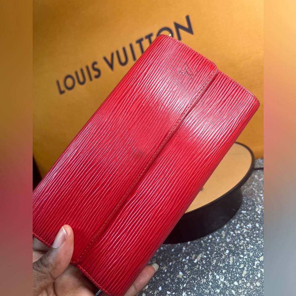 Louis Vuitton Red Epi Leather Continental Wallet